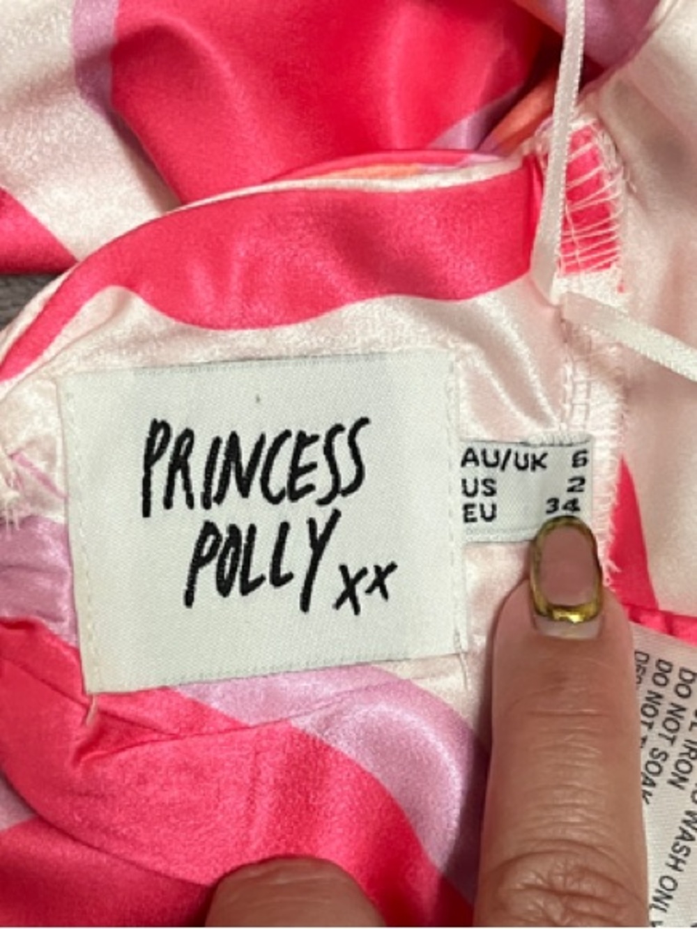 Princess Polly Pink Swirl Crop Top - Picture 7 of 7